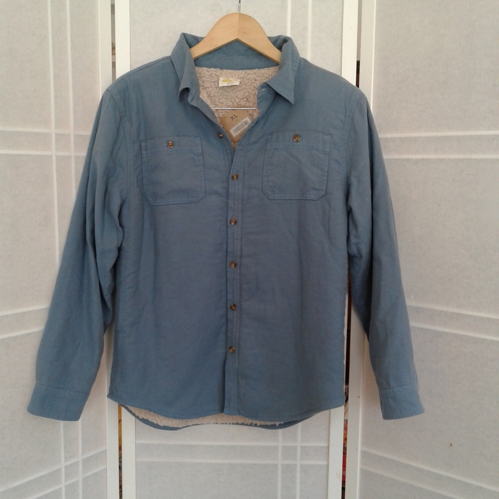 Crazy 8 boys blue jacket shirt sherpa